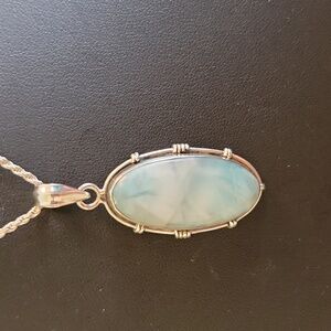 Larimar Pendant set in 925 silver.